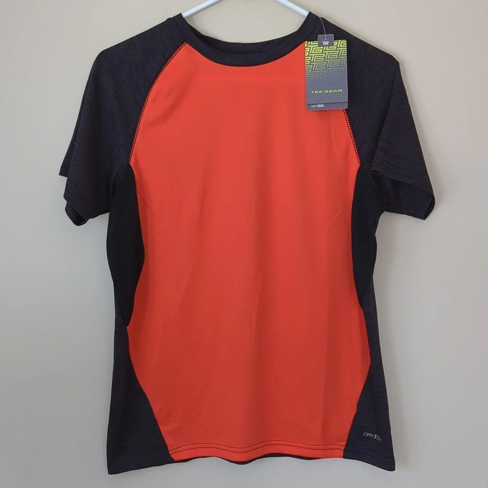 NWT (2) Lot Bundle Boys Short Sleeve T-Shirts Boys XL 18-20 Orange Black